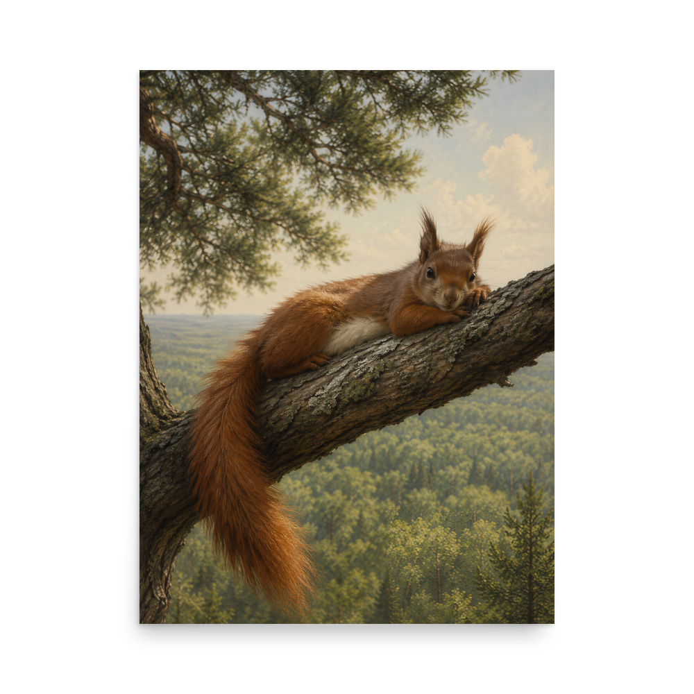 Squirrel Canopy Calm Poster