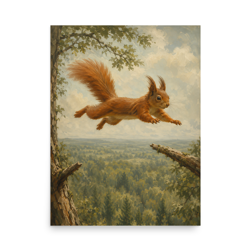 Squirrel Forest Freedom Poste