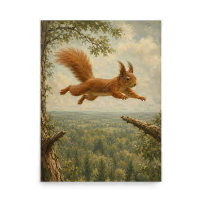 Squirrel Forest Freedom Poste
