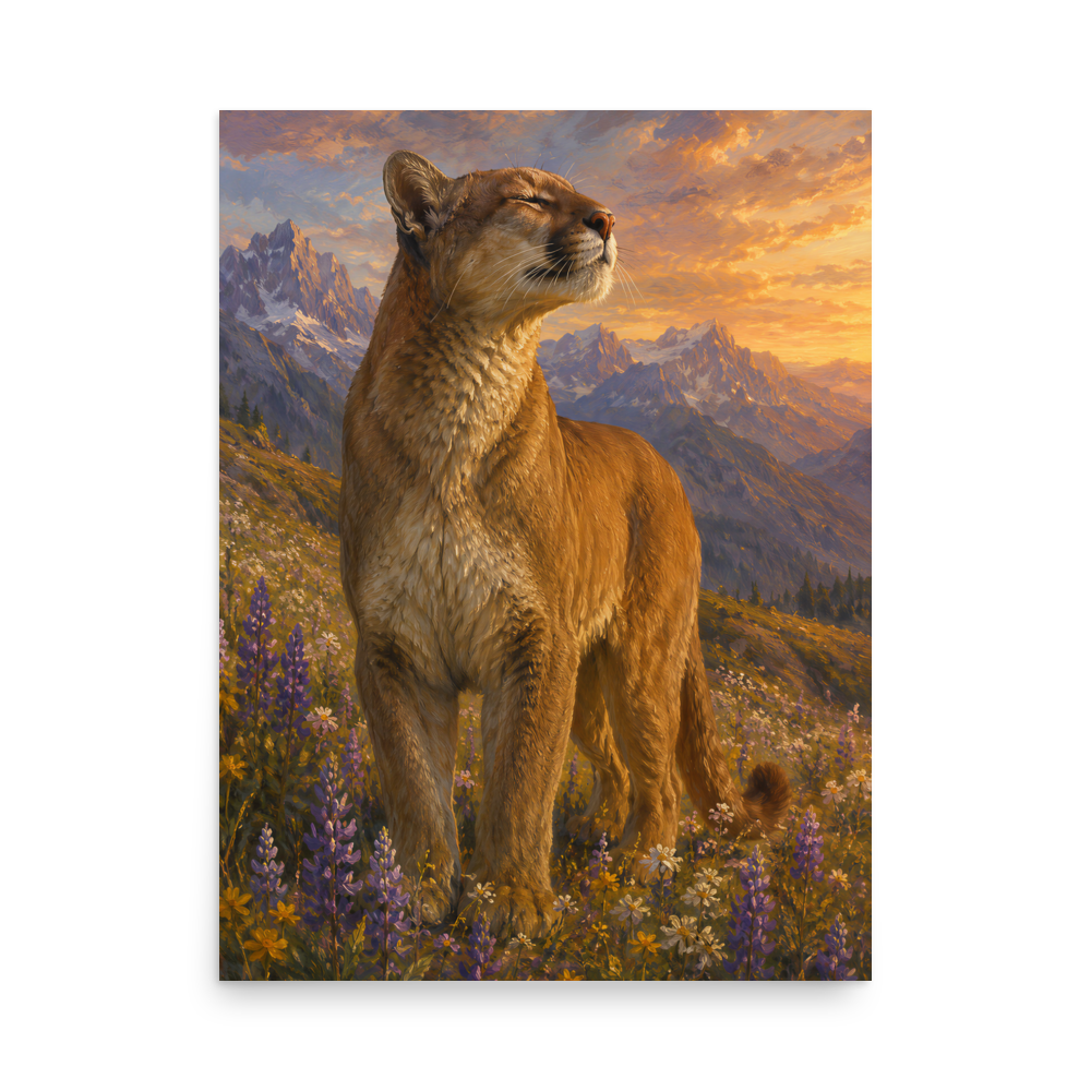 Mountain Lion Meadow Pride Poster