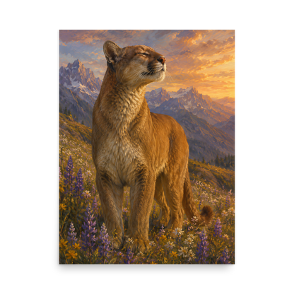 Mountain Lion Meadow Pride Poster